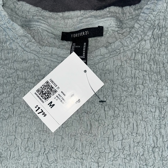 Long sleeve stretch Size medium aqua Marina , forever 21 - Picture 2 of 4